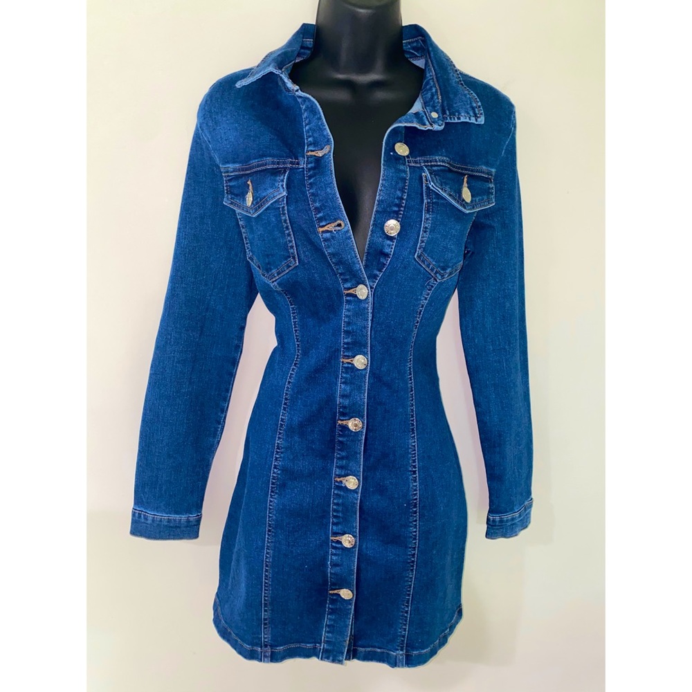 Stretchy blue Jean dress
